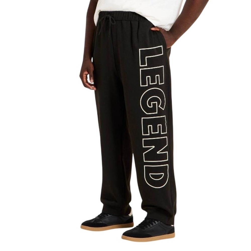 Legendary Rootz Unisex Adult Black Legend Graphic Fleece Joggers Size XL
